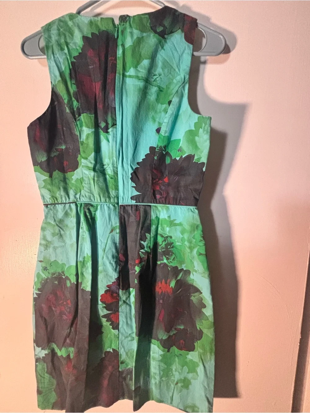 J. Crew Women’s Teal & Black Floral Party Dress